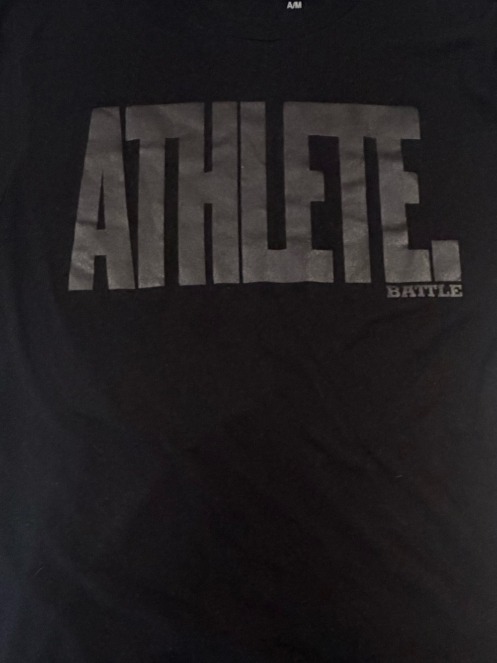 Men's Black Graphic ATHLETE Short Sleeve Tee
